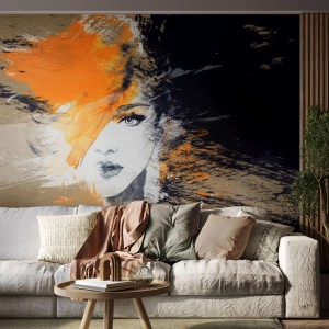 Fototapete Premium Canvas - Und es ist Licht - Abstraktion, Das Gesicht einer Frau, Frau - 400x280 cm