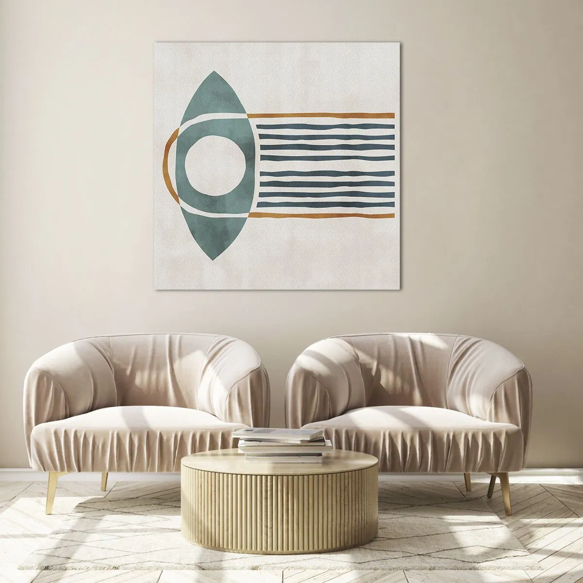 Glasbild - Bild auf glas - Zeichen und Rituale - 30x30 cm