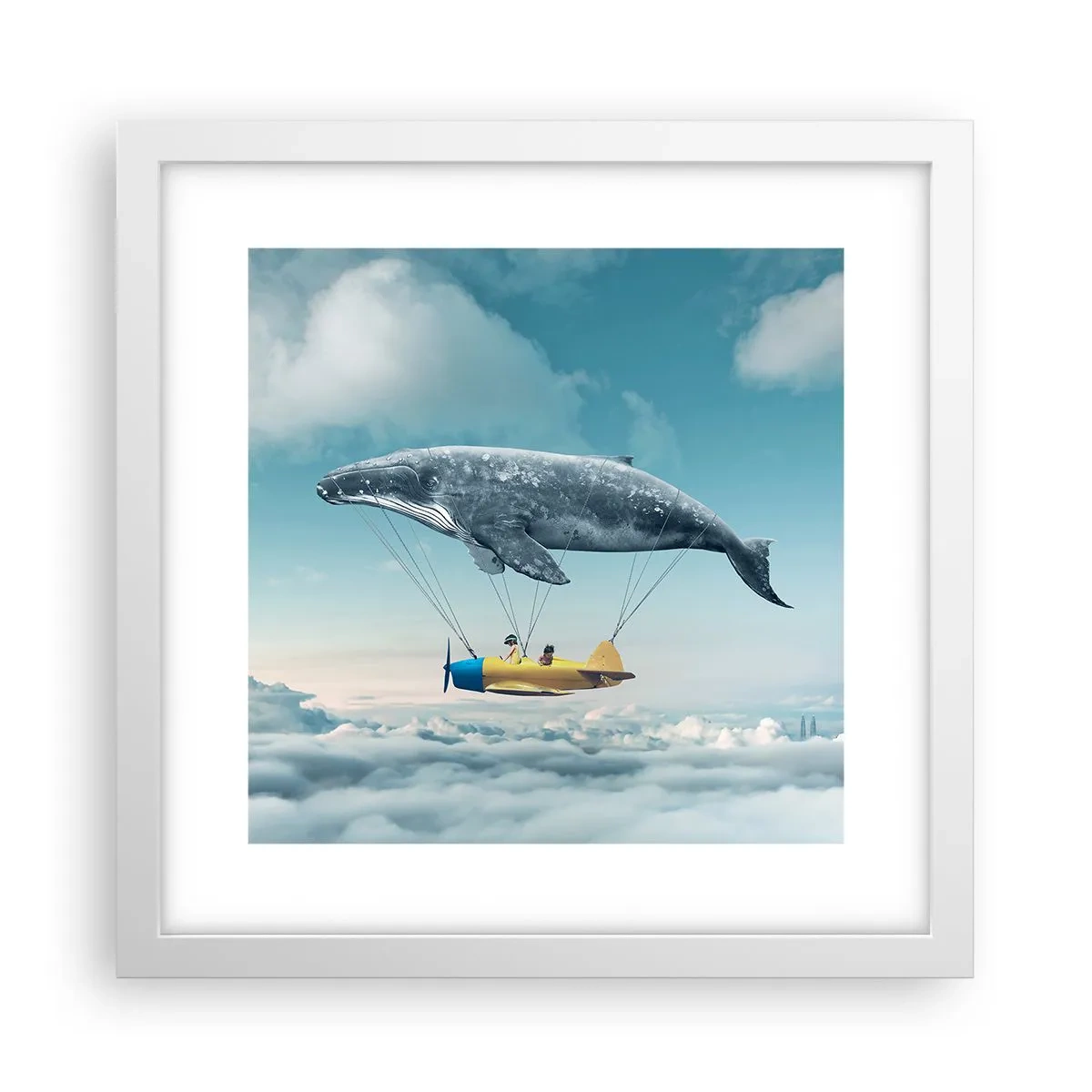 Poster in einem weißen Rahmen - Warum nicht? - 30x30 cm