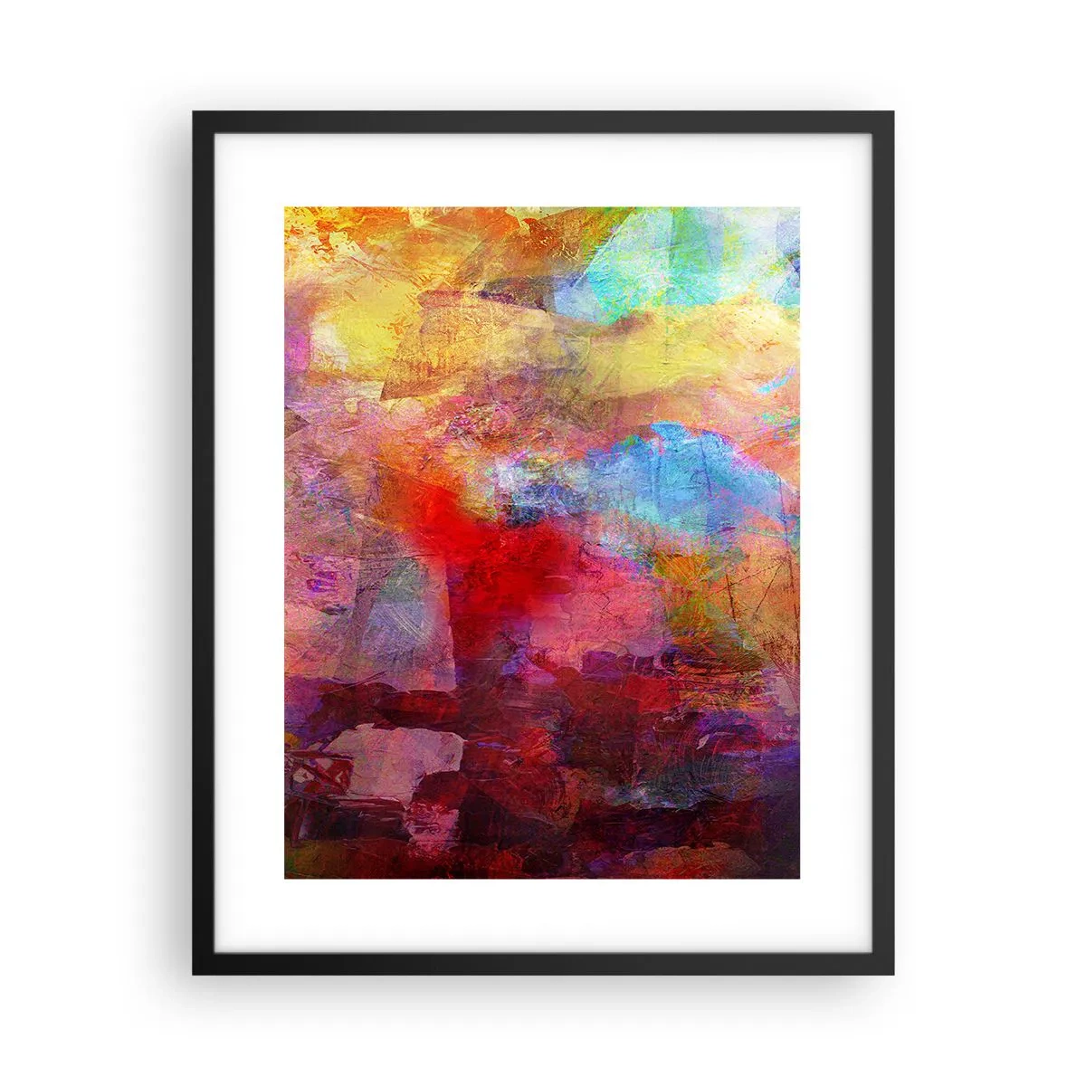 Poster in einem schwarzem Rahmen - Schau in den Regenbogen - 40x50 cm