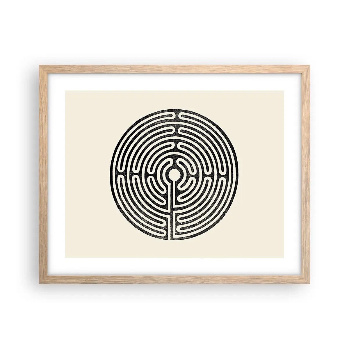 Poster in einem Rahmen aus heller Eiche - Geheimnisvolle Ordnung - 50x40 cm