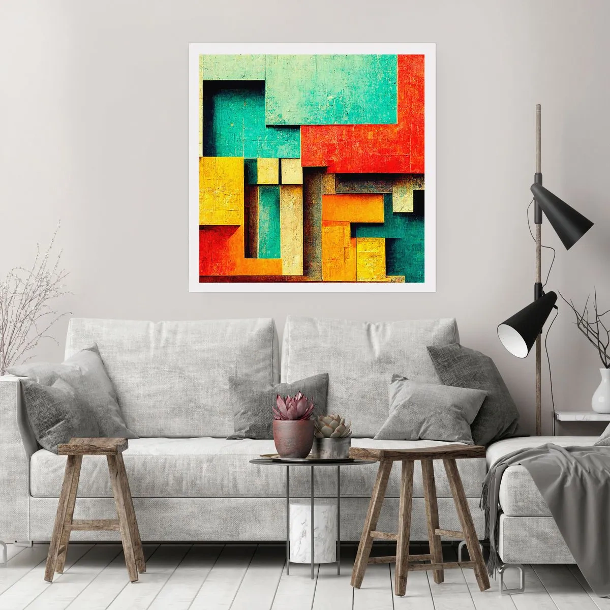 Poster - Festival der rechten Winkel - 60x60 cm