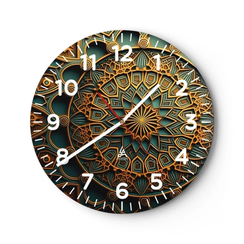 Wanduhr - Glasuhr - In arabischer Atmosphäre - 30x30 cm