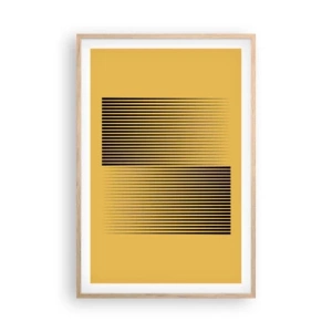 Poster in einem Rahmen aus heller Eiche - Quadratur der Gegensätze - 61x91 cm