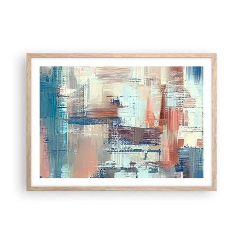 Poster in einem Rahmen aus heller Eiche - Zum Licht kommen - 70x50 cm