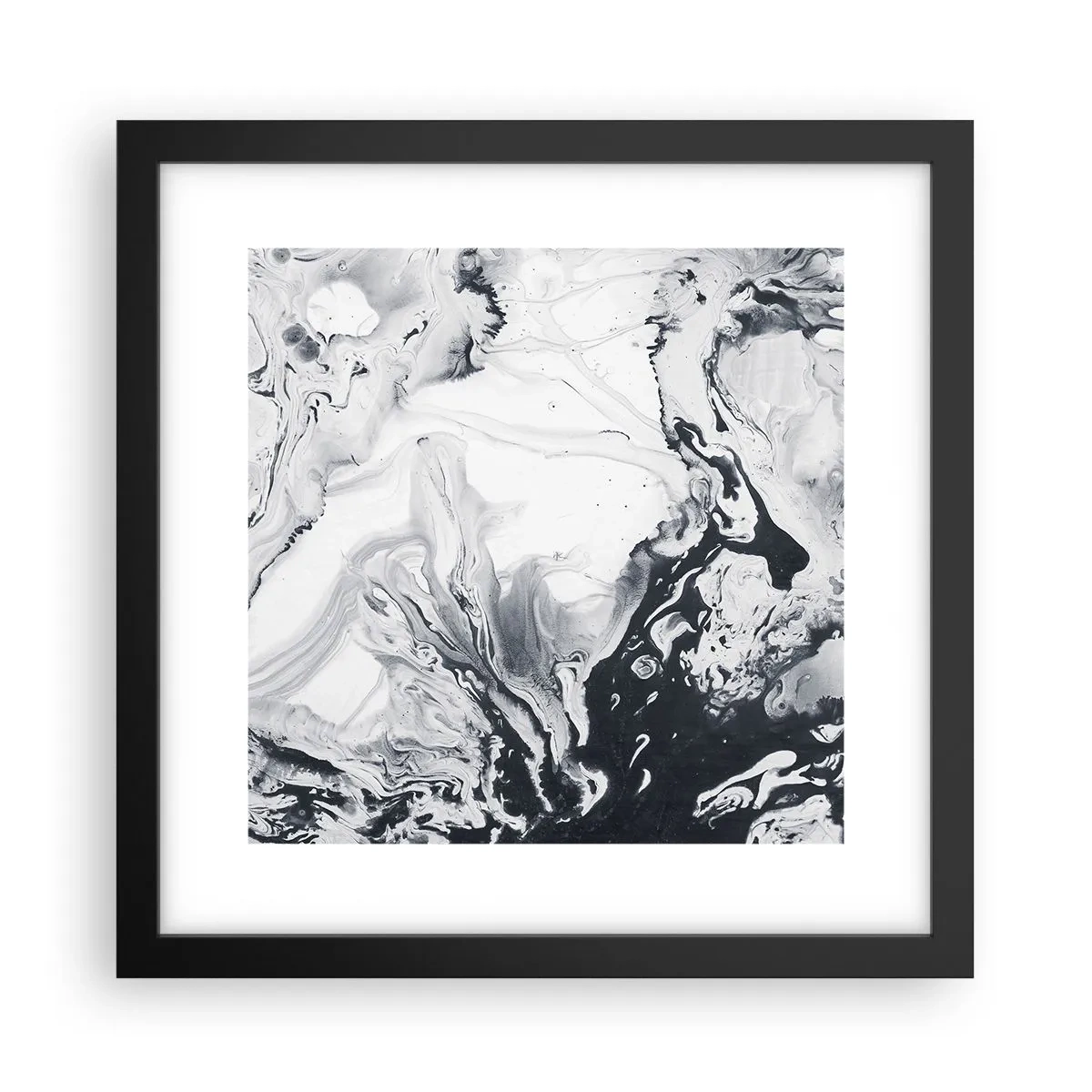 Poster in einem schwarzem Rahmen - Das Innere der Erde - 30x30 cm