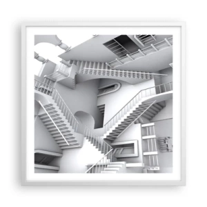 Poster in einem weißen Rahmen - Die Paradoxien des Weltraums - 60x60 cm