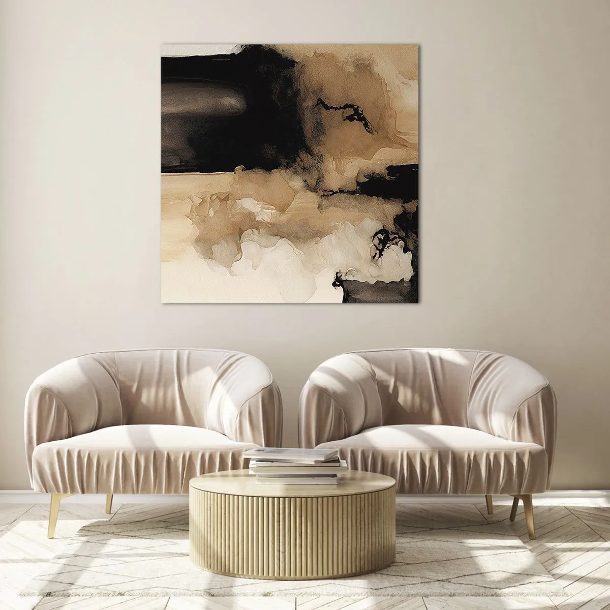 Glasbild - Bild auf glas - Faszinierende Abstraktion - 60x60 cm