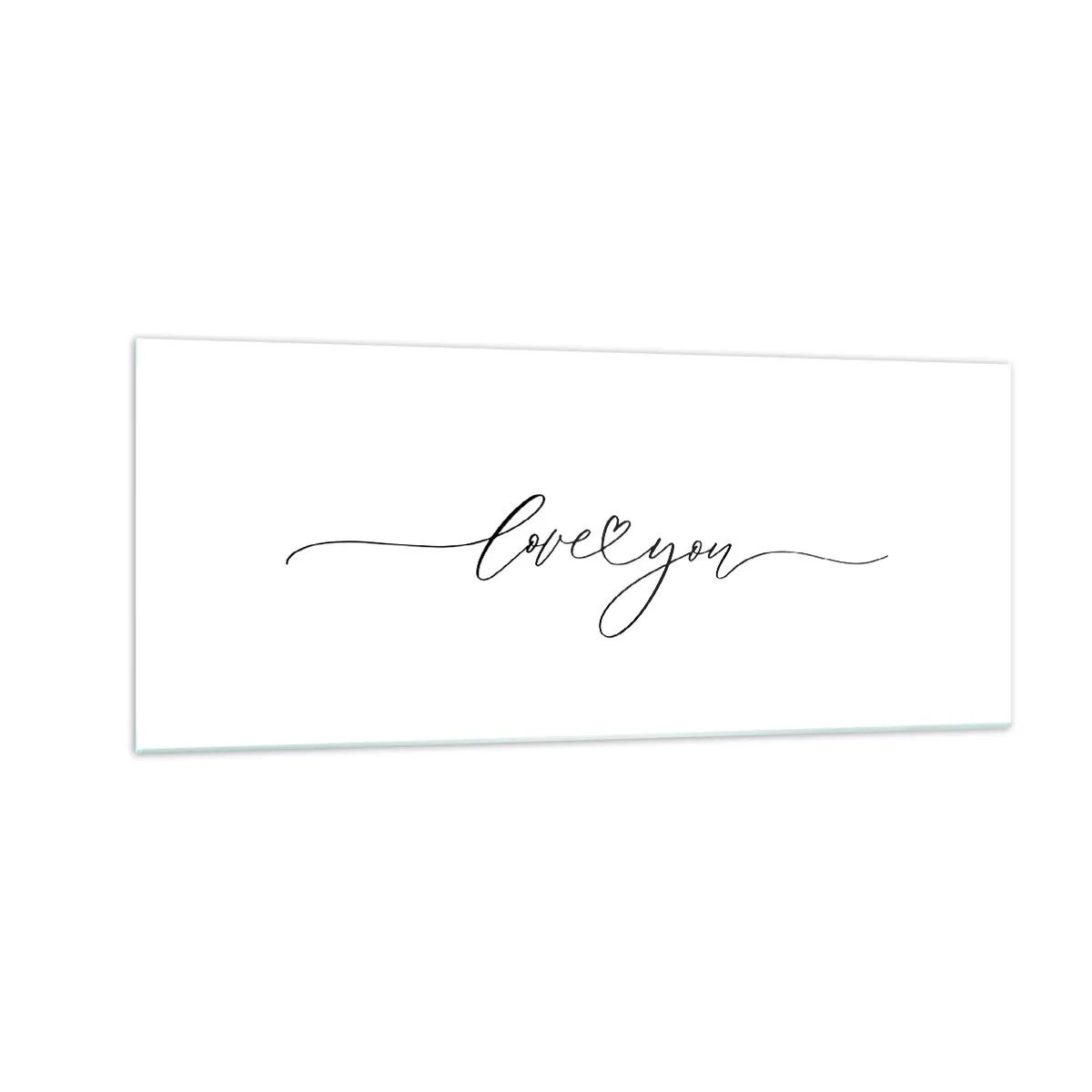 Glasbild - Bild auf glas - Schwarz auf weiß - 100x40 cm