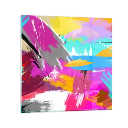 Glasbild - Bild auf glas - Und nochmal und nochmal und nochmal wieder - 30x30 cm