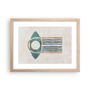 Poster in einem Rahmen aus heller Eiche - Zeichen und Rituale - 40x30 cm