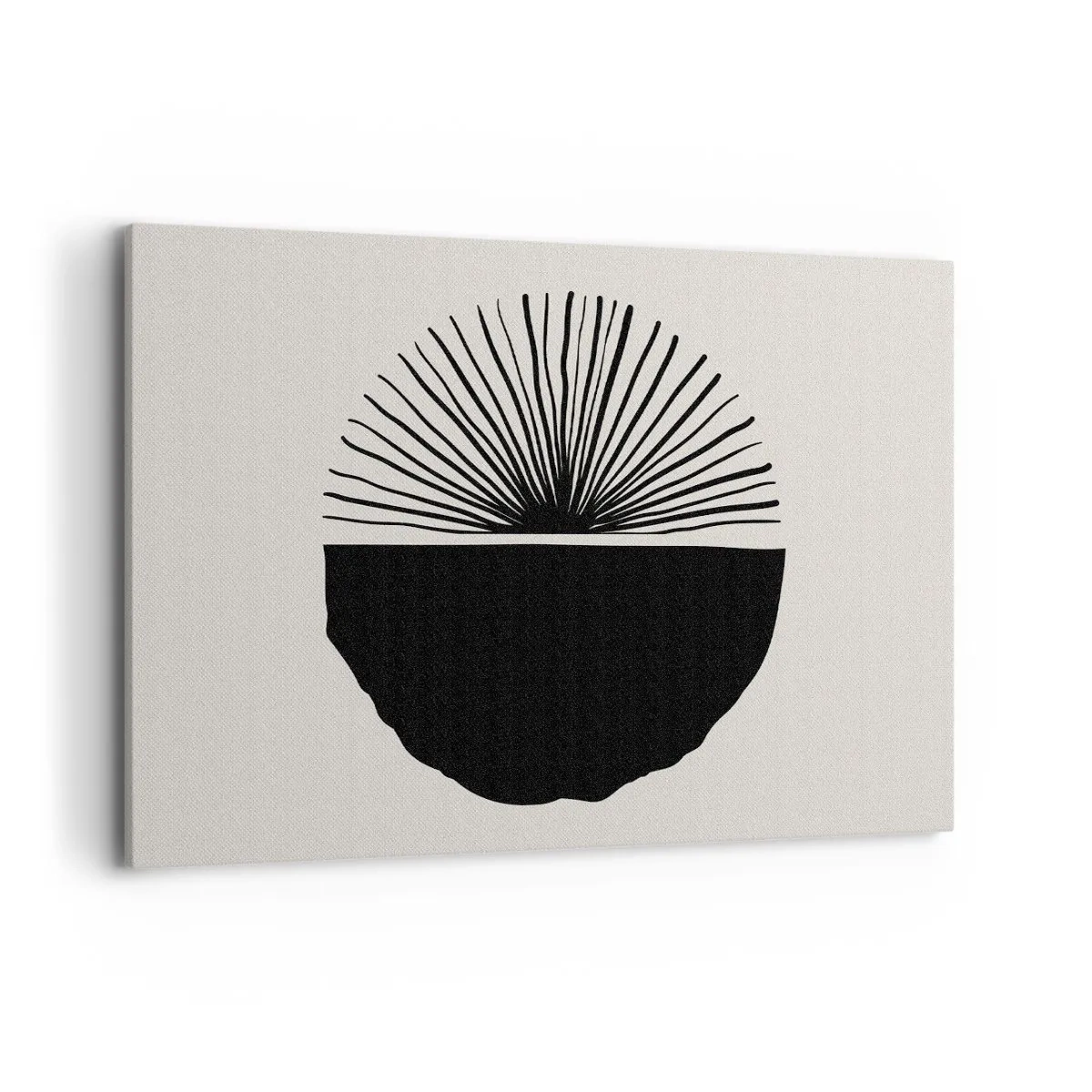 Bild auf Leinwand - Leinwandbild - Minimalistisches schwarzes Motiv auf hellem Hintergrund - 120x80cm - Eine Reihe von Möglichkeiten - Moderne Wanddekoration für Wohnzimmer und Schlafzimmer ARTTOR