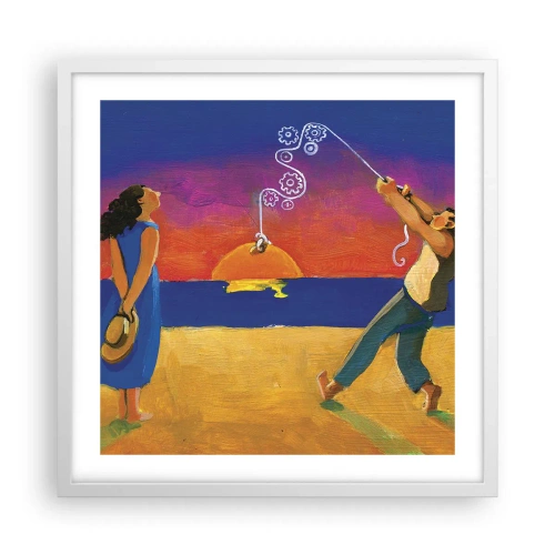 Poster in einem weißen Rahmen - Mehr als ein Sternchen vom Himmel - 50x50 cm