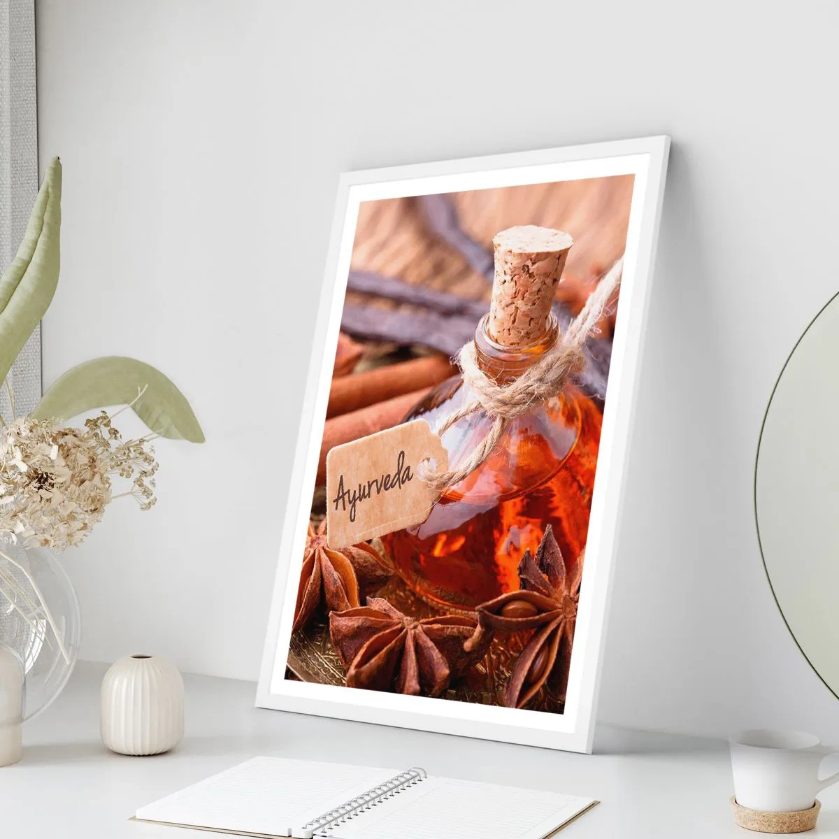 Poster in einem weißen Rahmen - Zur Einheit von Körper und Geist - 70x100 cm