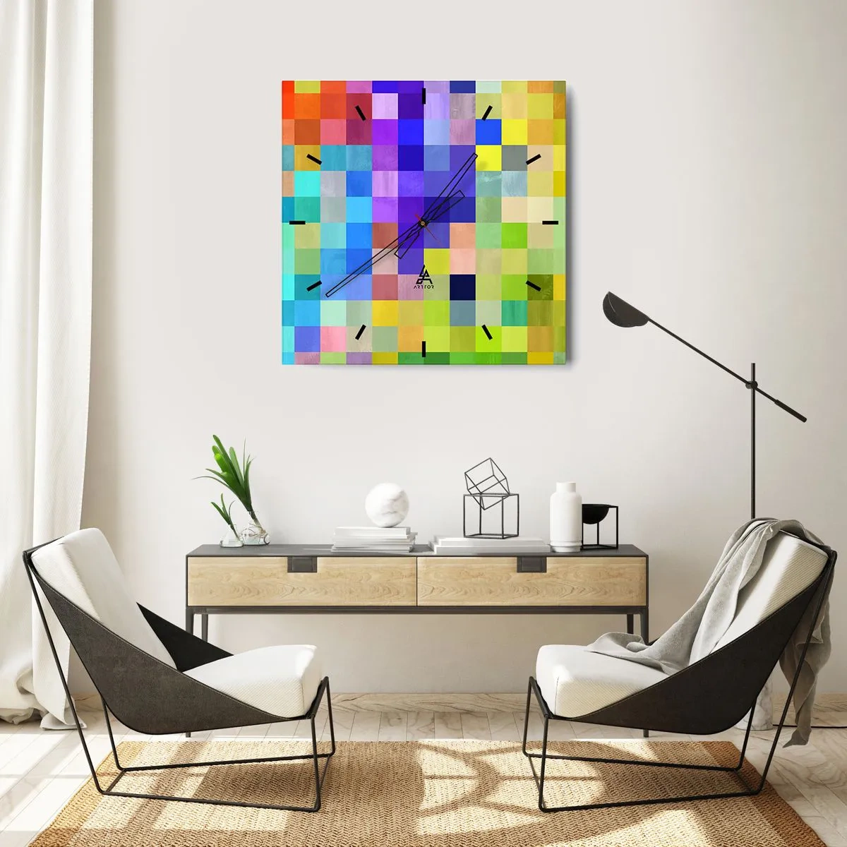 Wanduhr - Glasuhr - Alle anderen, alle gleich - 40x40 cm