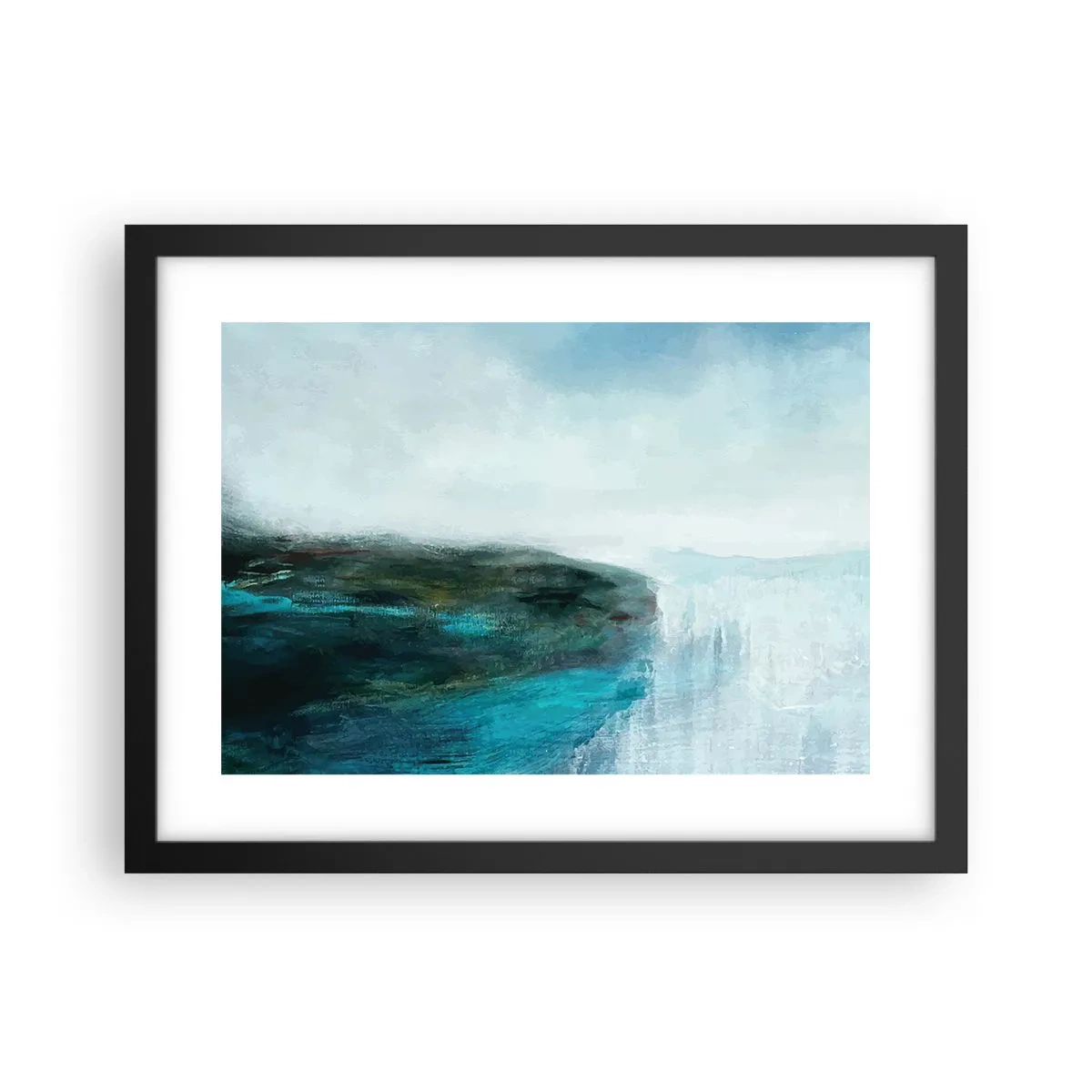 Poster in einem schwarzem Rahmen - Nautische Abstraktion - 40x30 cm