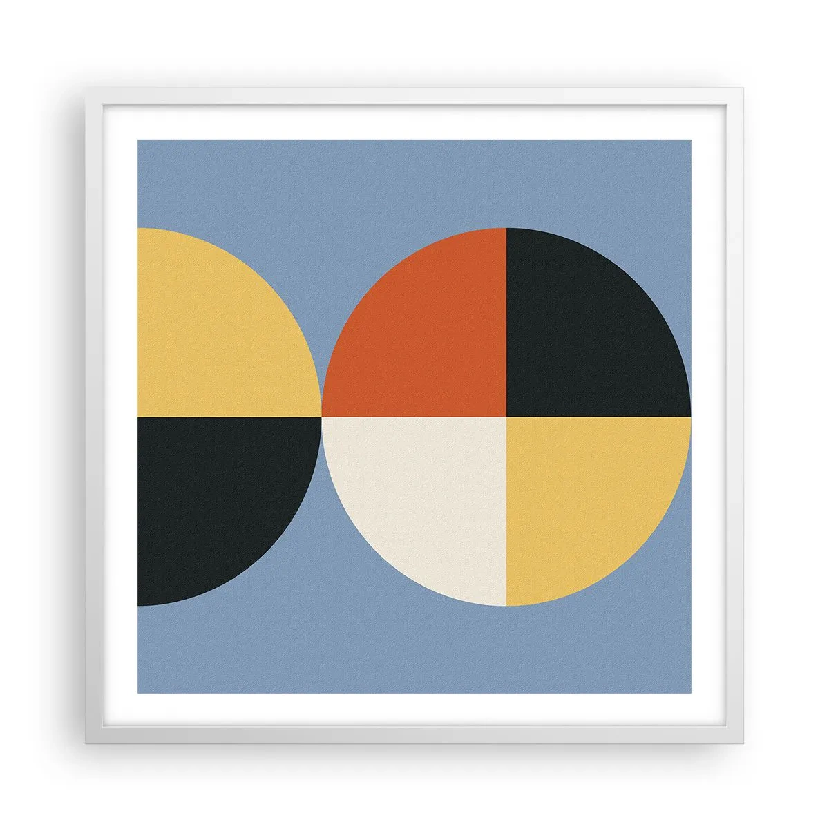 Poster in einem weißen Rahmen - Beobachte und zähle - 60x60 cm