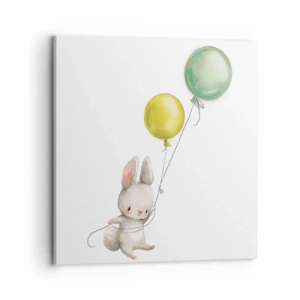 Bild auf Leinwand - Leinwandbild - Ich werde auch fliegen! - 70x70 cm