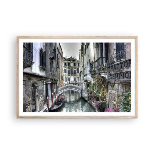 Poster in einem Rahmen aus heller Eiche - Seit Jahrhunderten in stiller Besinnung - 91x61 cm