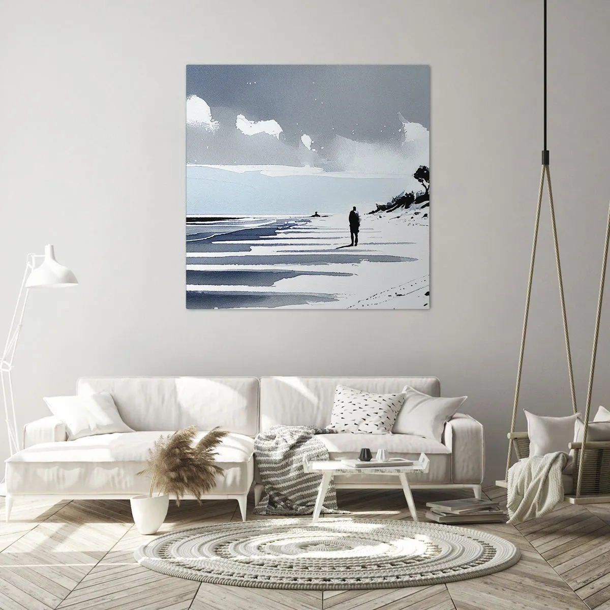 Bild auf Leinwand - Leinwandbild - Allein sein - 60x60 cm