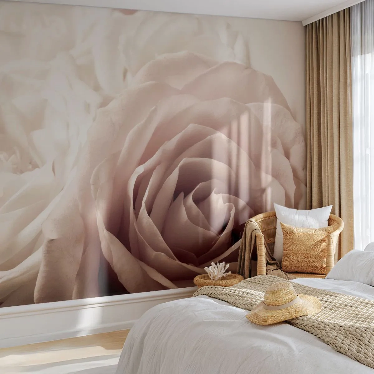 Fototapete Premium Canvas - Im Herzen der Rose - Rosen, Blumen, Romantisch - 250x175 cm