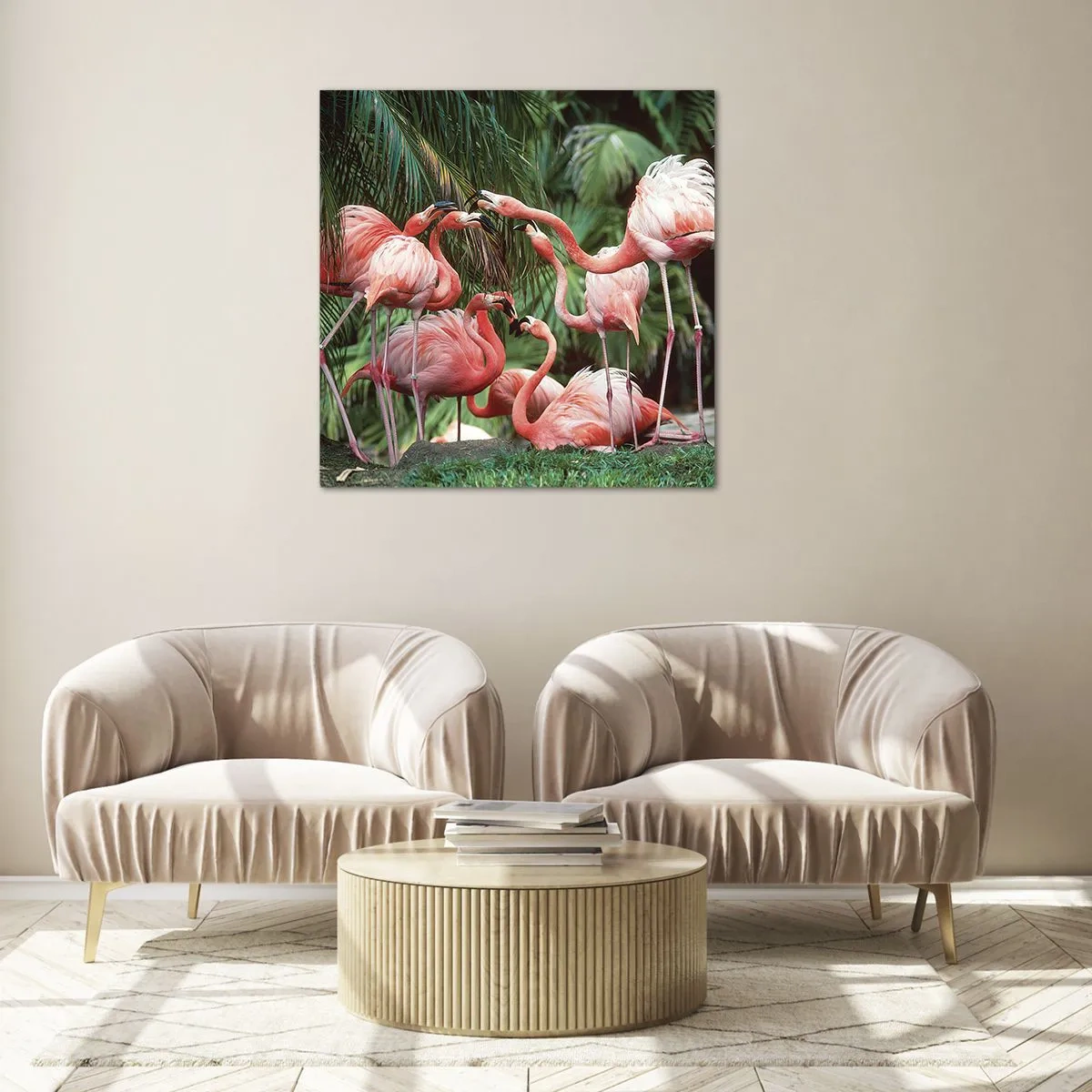 Glasbild - Bild auf glas - Nachmittagsklatsch - 40x40 cm