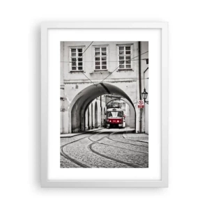 Poster in einem weißen Rahmen - Durch das Stadtlabyrinth - 30x40 cm