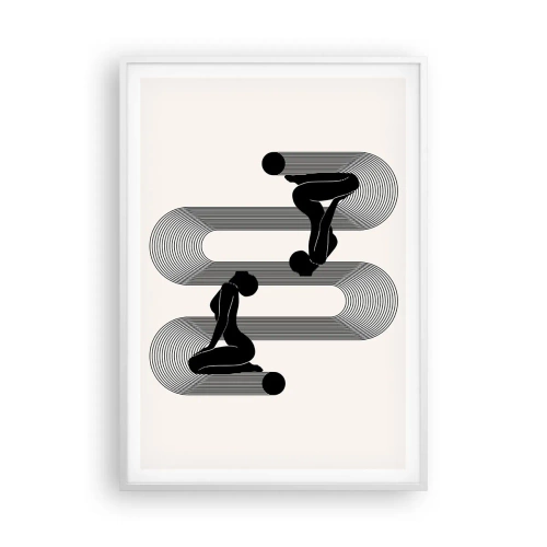 Poster in einem weißen Rahmen - Sinnliche Symmetrie - 70x100 cm