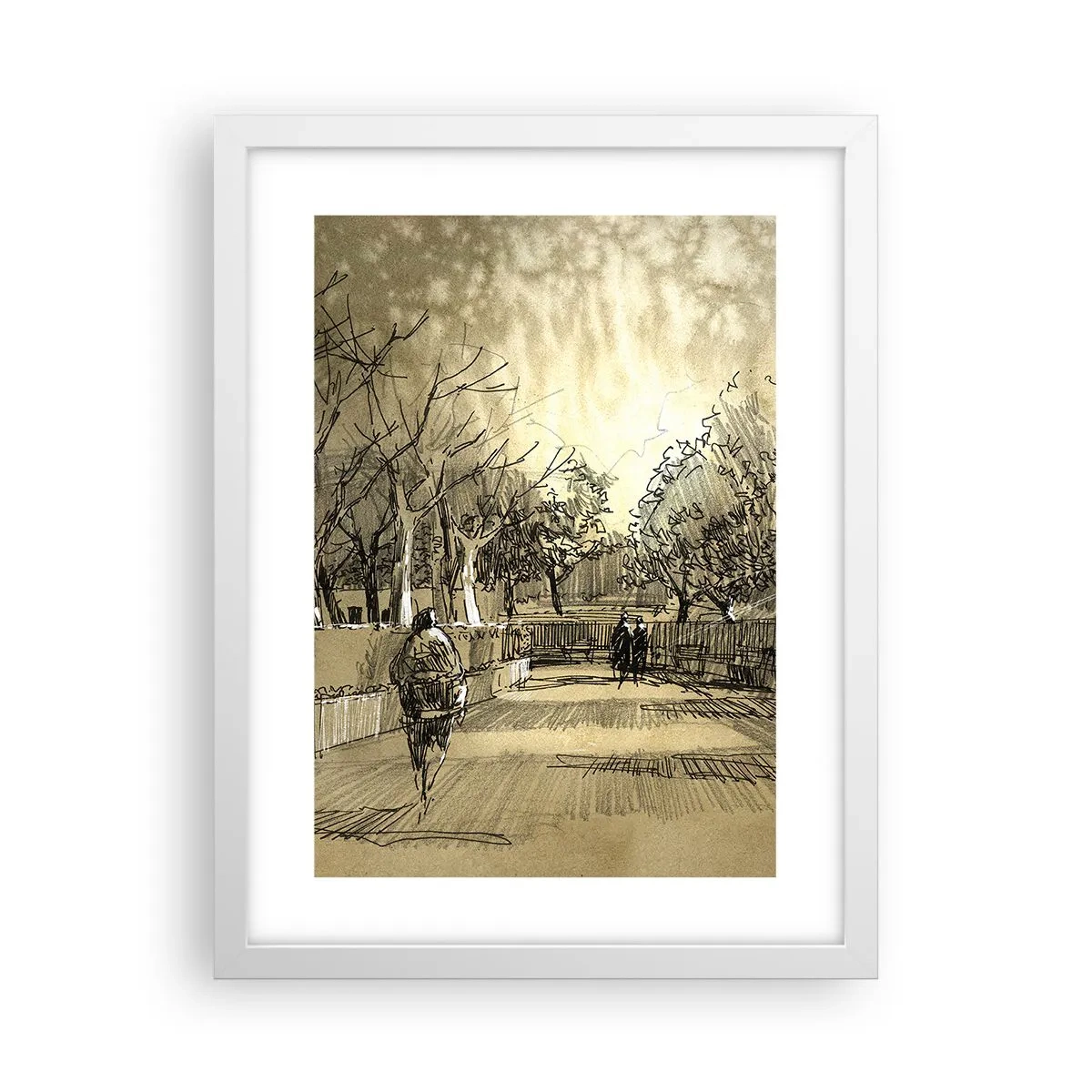 Poster in einem weißen Rahmen - Ein Moment mit einer Feder angehalten - 30x40 cm