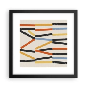 Poster in einem schwarzem Rahmen - Komposition auf der Ebene - 30x30 cm