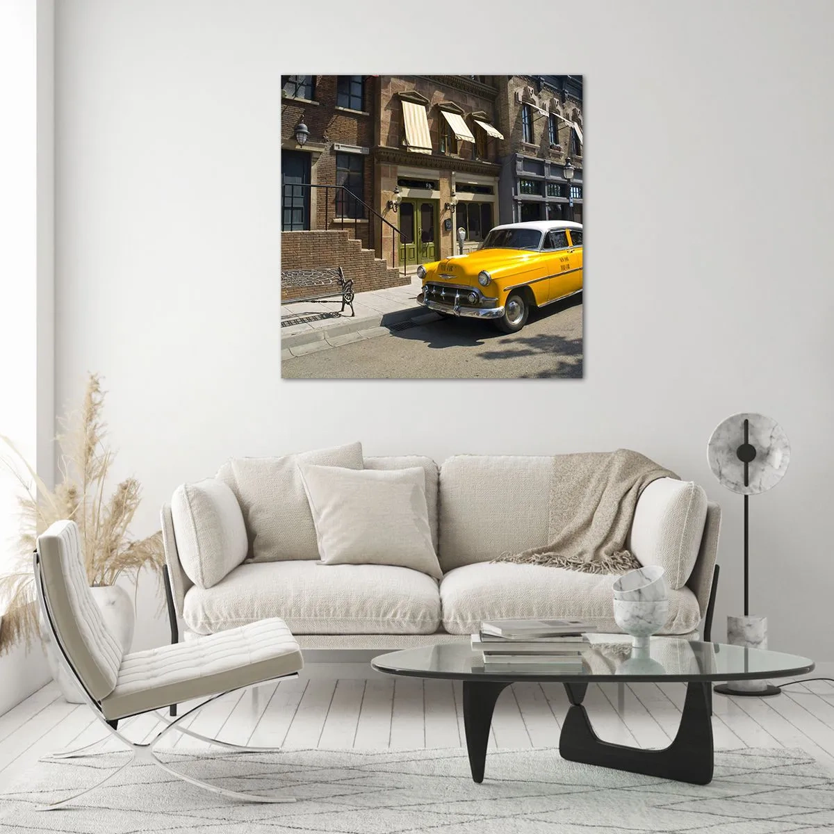 Glasbild - Bild auf glas - Vor langer Zeit in Amerika - 70x70 cm