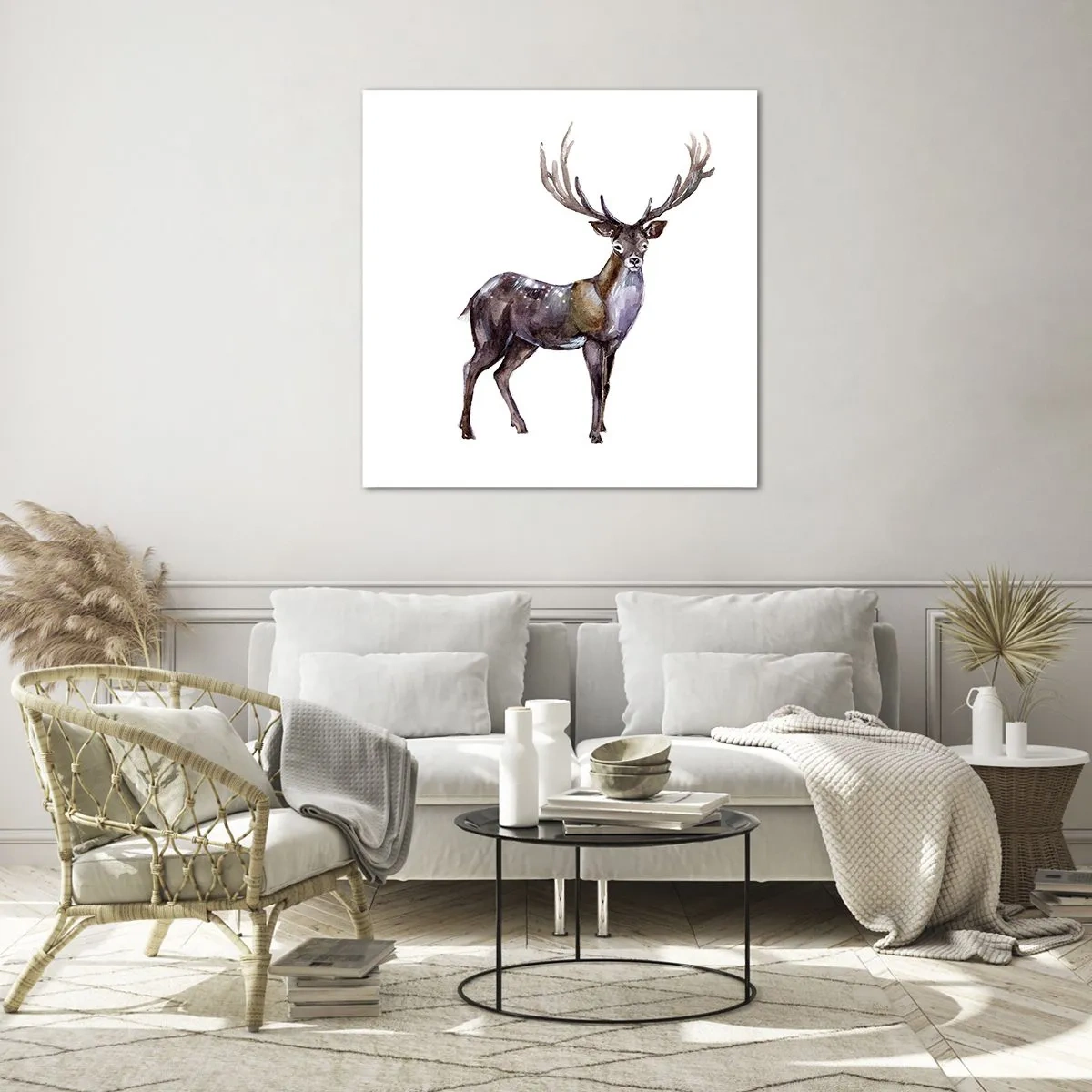 Glasbild - Bild auf glas - König des nördlichen Waldes - 70x70 cm