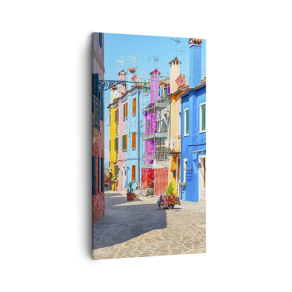 Bild auf Leinwand - Leinwandbild - Städtchen "Zu Papageien" - 45x80 cm