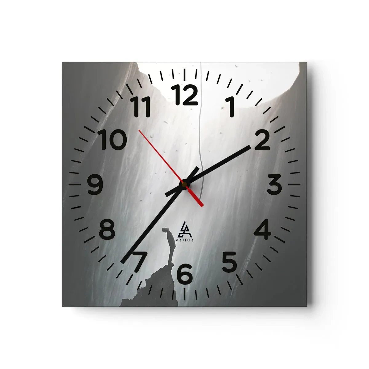 Wanduhr - Glasuhr - Es gibt immer einen Ausweg - 30x30 cm