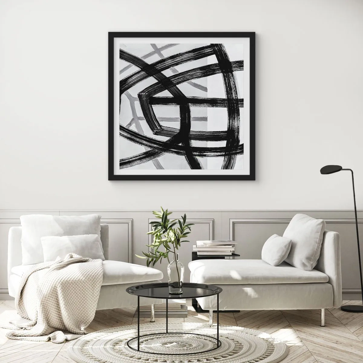 Poster in einem schwarzem Rahmen - Bautiefe - 30x30 cm