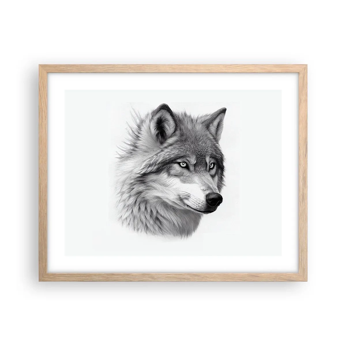 Poster in einem Rahmen aus heller Eiche - Alpha – ohne Zweifel - 50x40 cm