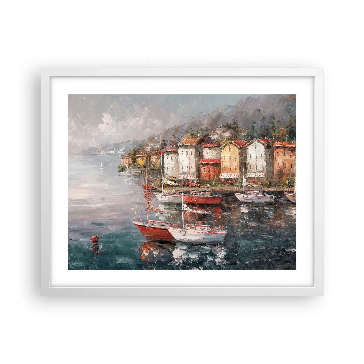 Poster in einem weißen Rahmen - Romantische Oase - 50x40 cm
