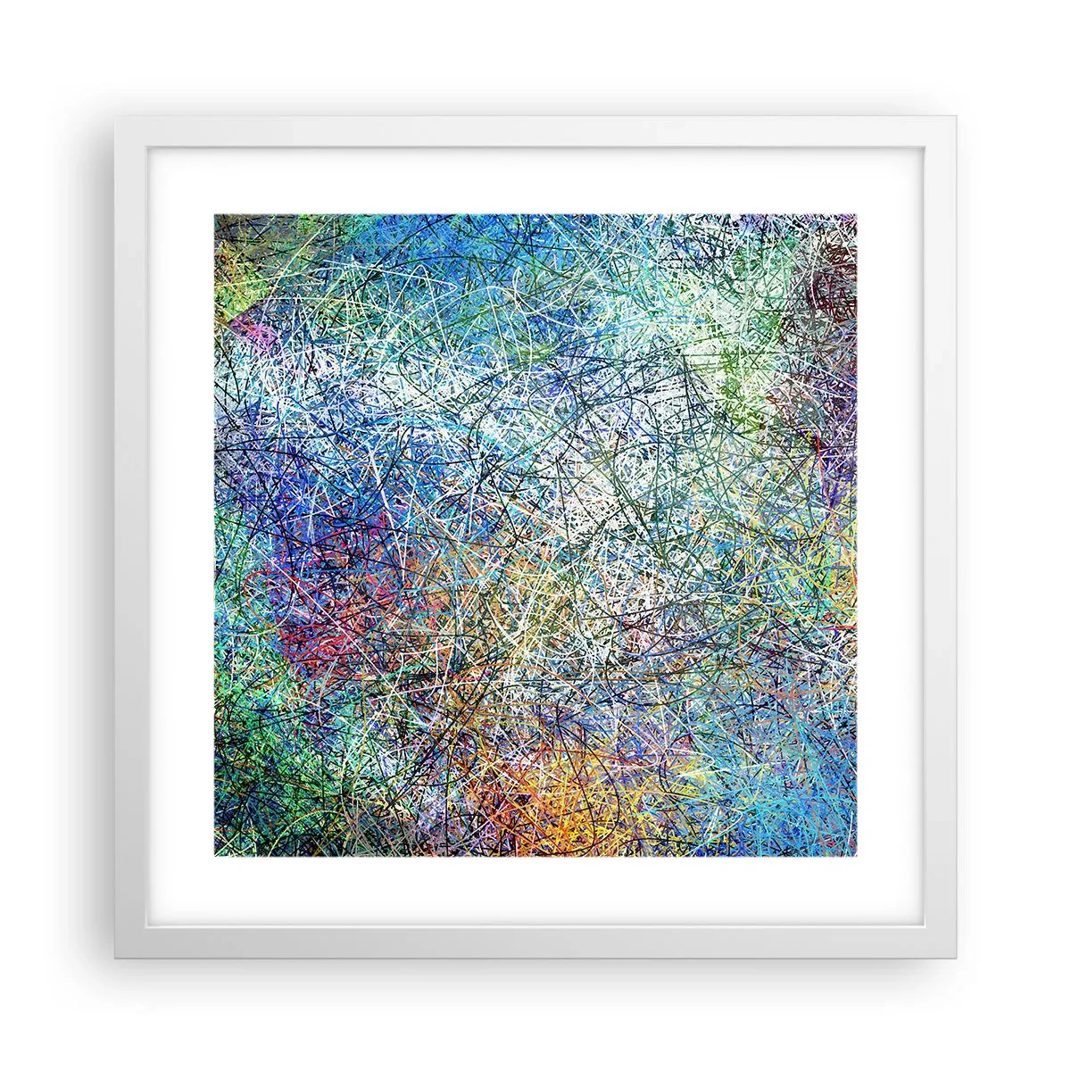 Poster in einem weißen Rahmen - Es ist nicht so einfach - 40x40 cm