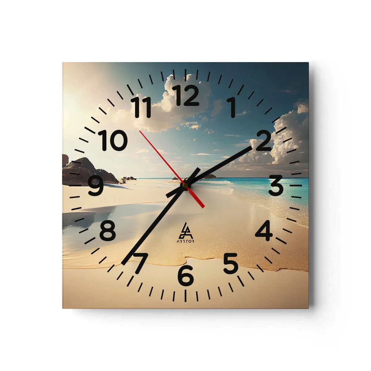 Wanduhr - Glasuhr - Erträumter Tag - 30x30 cm