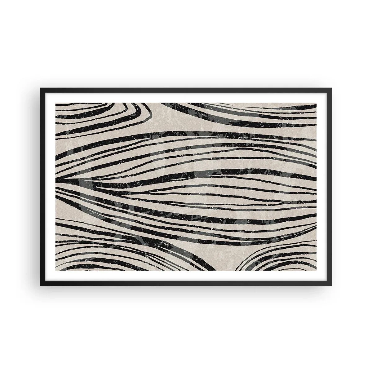 Poster in einem schwarzem Rahmen - Linienpool - 91x61 cm