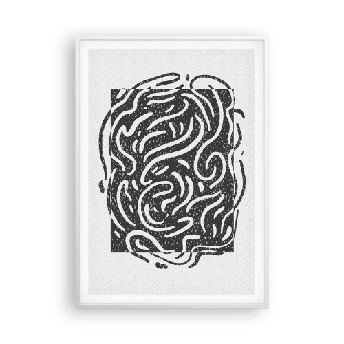 Poster in einem weißen Rahmen - Abstraktion: Freudentanz - 70x100 cm