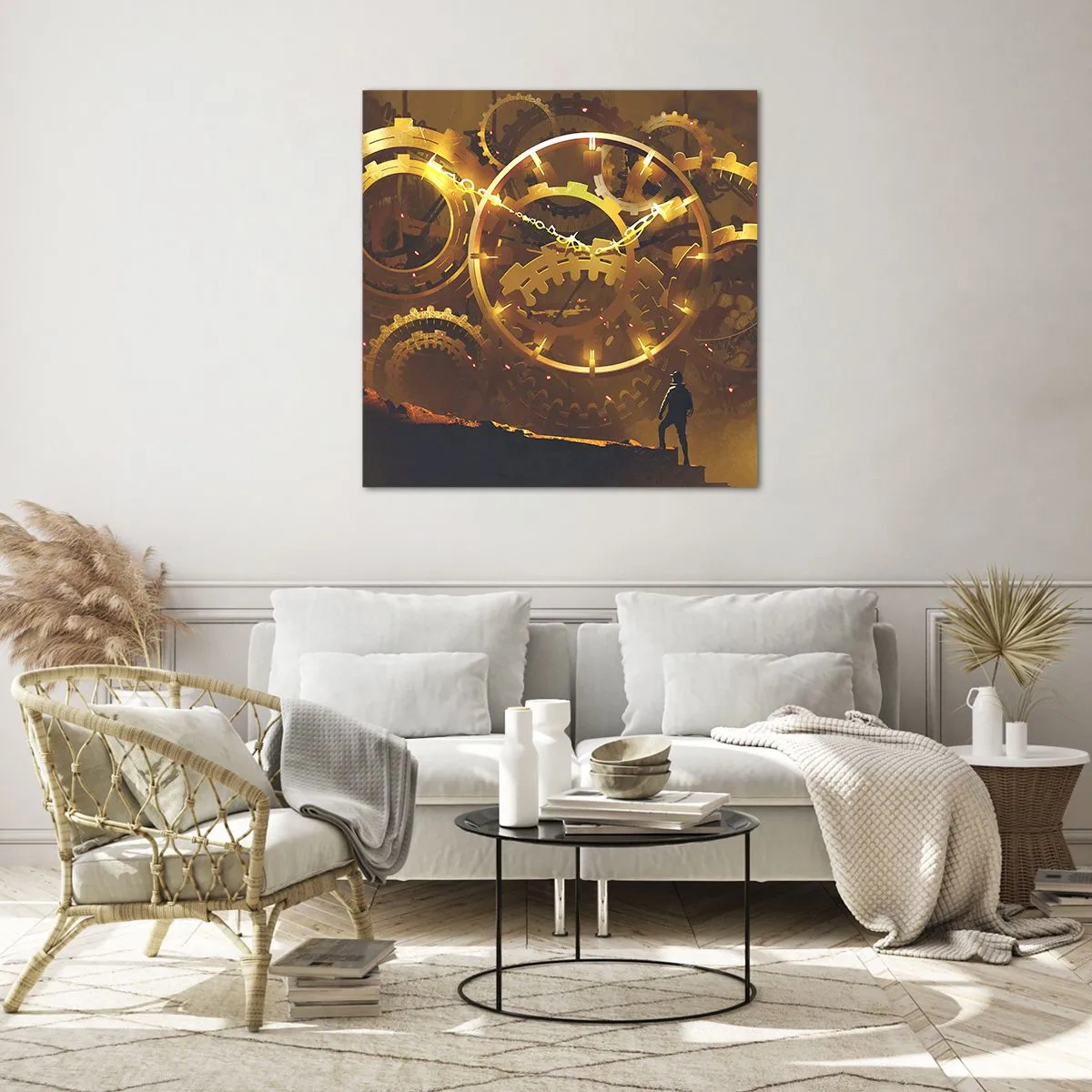 Glasbild - Bild auf glas - An der Quelle der Zeit - 60x60 cm