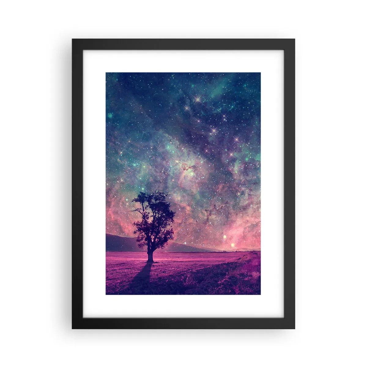 Poster in einem schwarzem Rahmen - Unter dem magischen Himmel - 30x40 cm