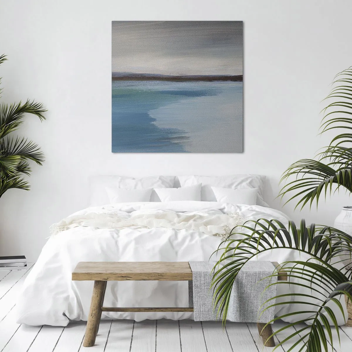 Bild auf Leinwand - Leinwandbild - Horizontale Landschaft - 60x60 cm