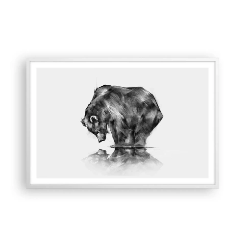 Poster in einem weißen Rahmen - Schön, jemanden in der Nähe zu sehen - 91x61 cm