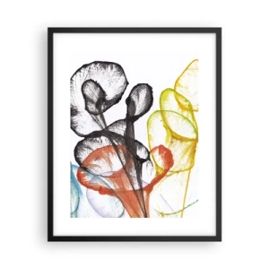 Poster in einem schwarzem Rahmen - Blumen mit Seele - 40x50 cm