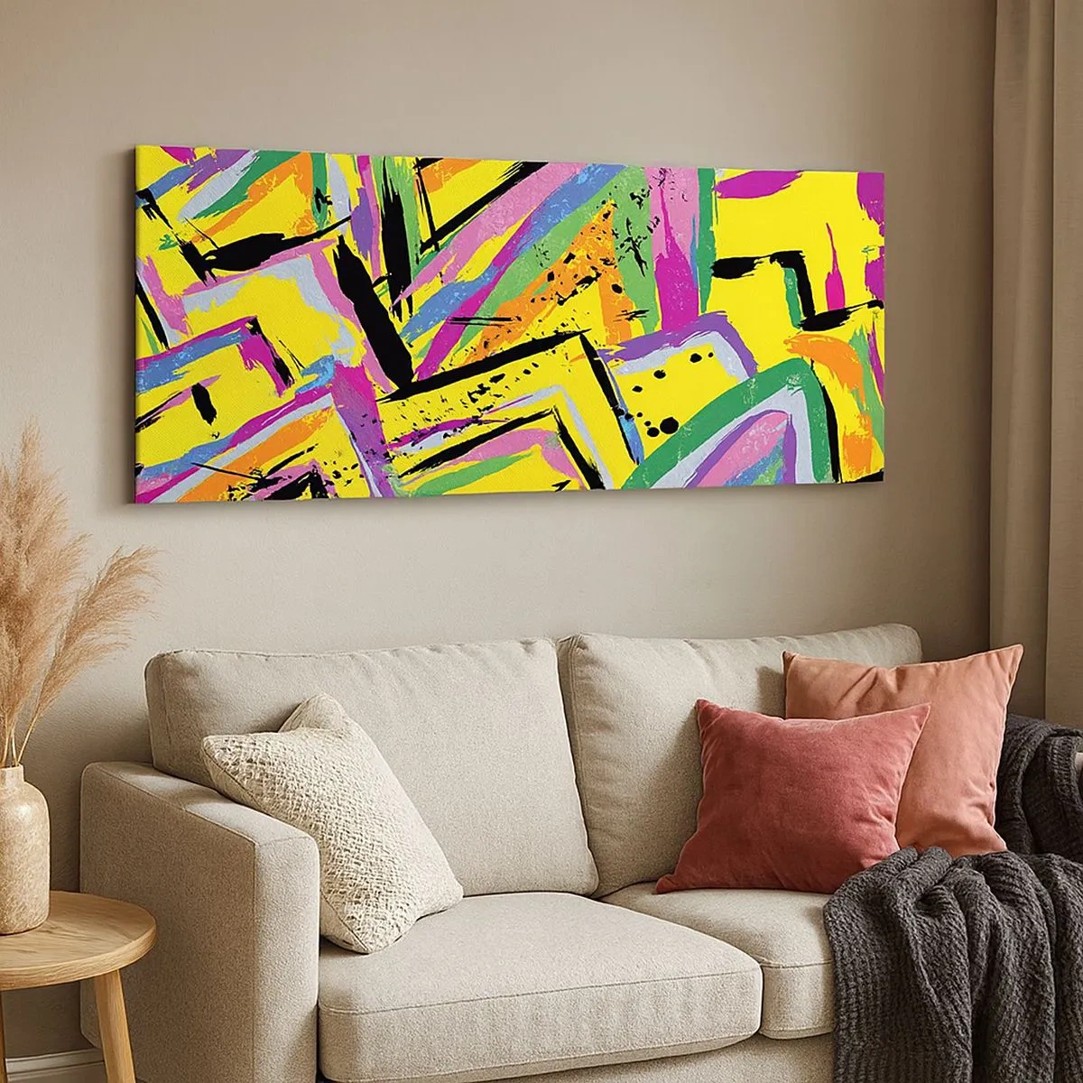 Bild auf Leinwand - Leinwandbild - Bis sie vor Freude schreit - 100x40 cm