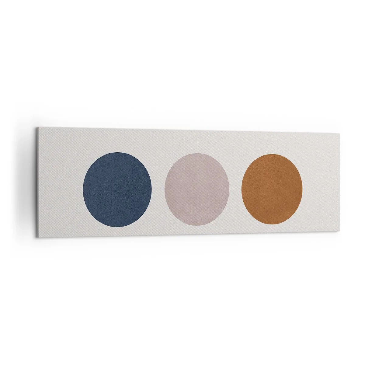 Bild auf Leinwand - Leinwandbild - Eine minimalistische Komposition mit drei farbigen Kreisen - 160x50cm - Ein Symbol für Exzellenz - Moderne Wanddekoration für Wohnzimmer und Schlafzimmer ARTTOR