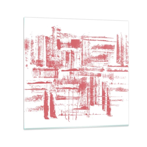 Glasbild - Bild auf glas - Die rote Stadt - 30x30 cm