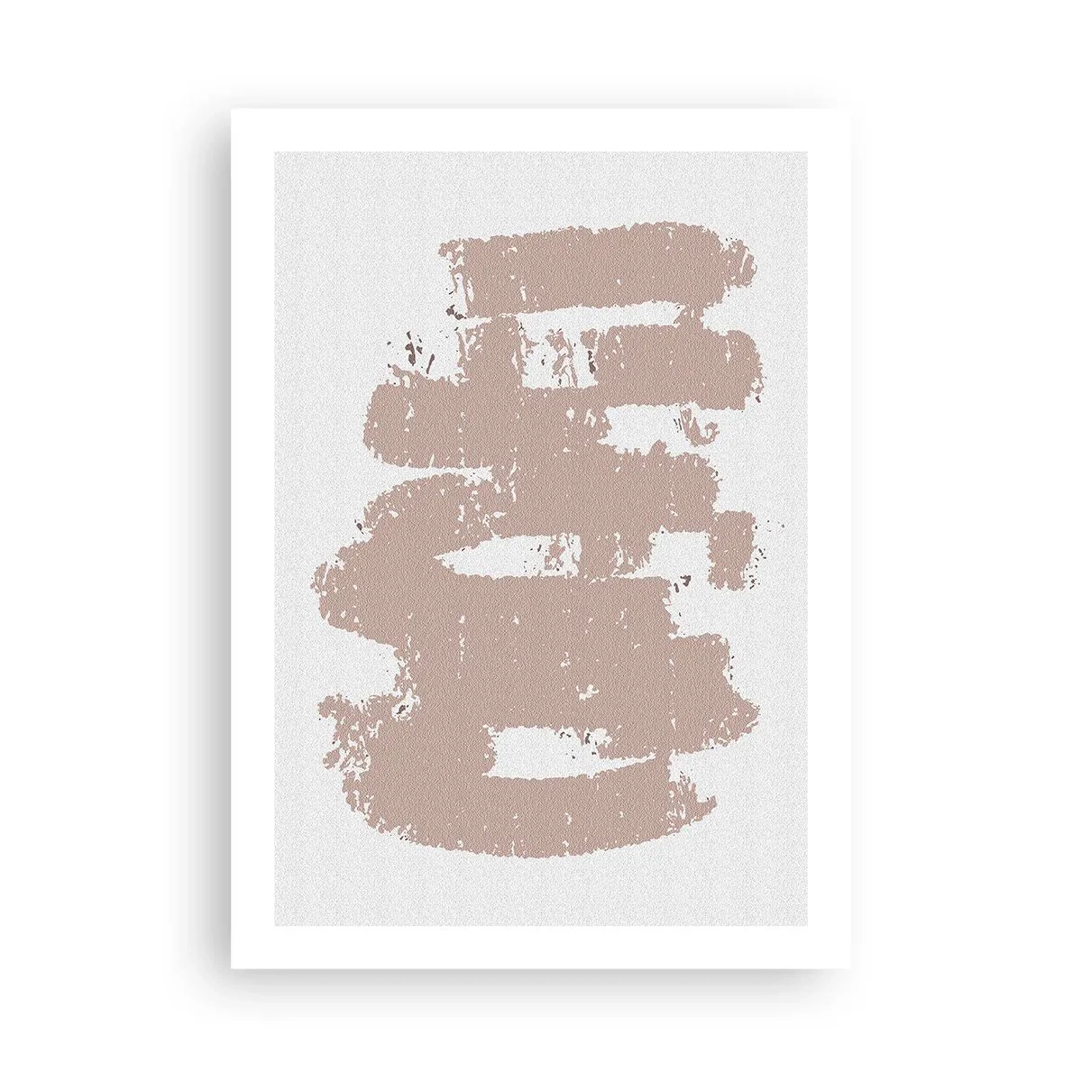 Poster - Eine minimalistische Komposition in Beigetönen - 50x70cm - Abstraktion in zartem Rosa - Moderne Wanddekoration für Wohnzimmer und Schlafzimmer ARTTOR